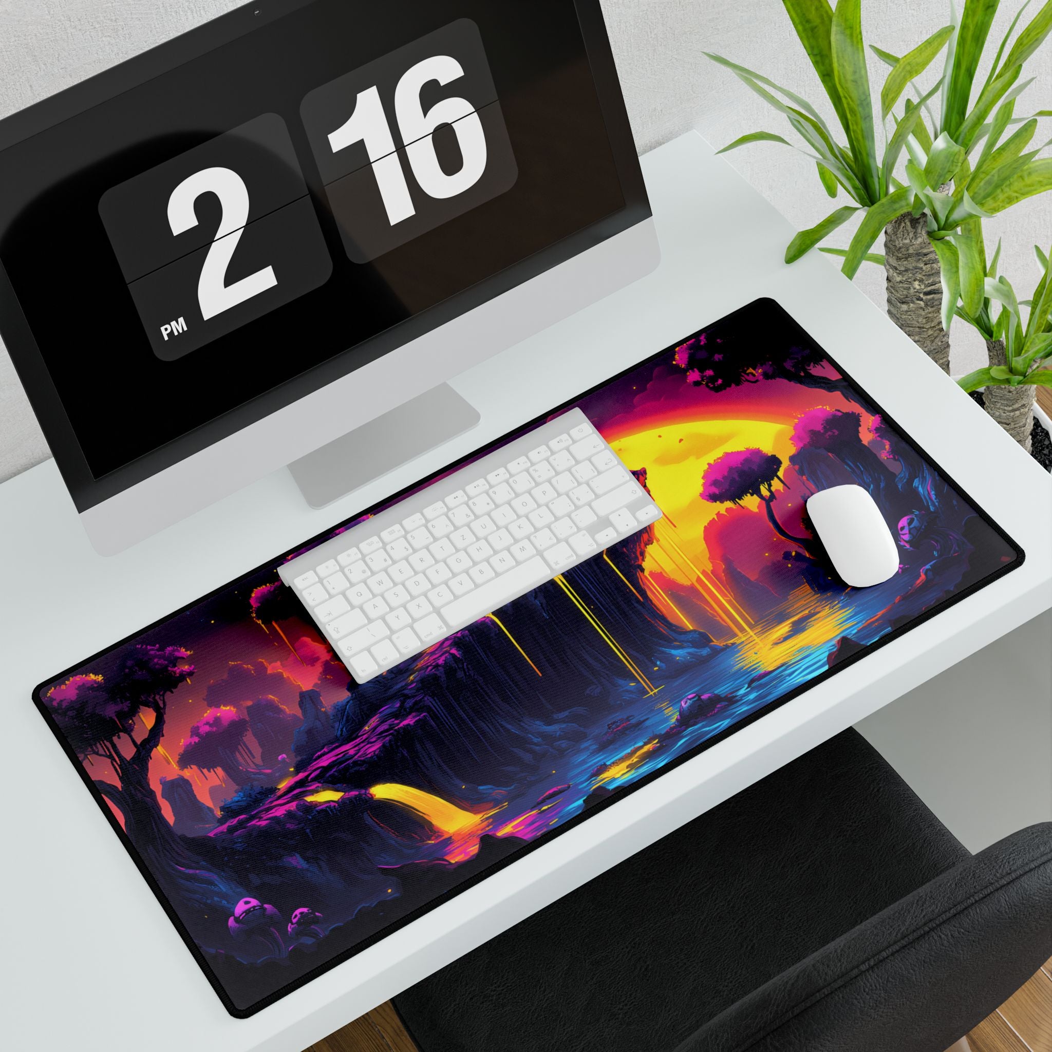 Trippy River - Desk Mat