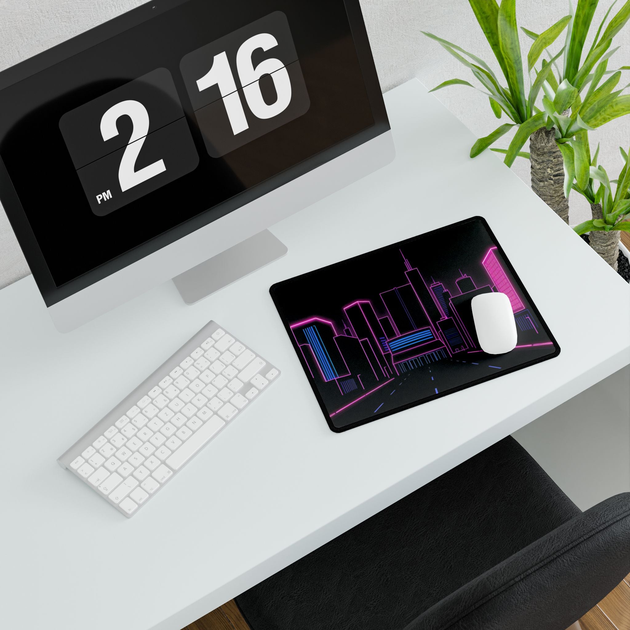 Neon night - Desk Mat