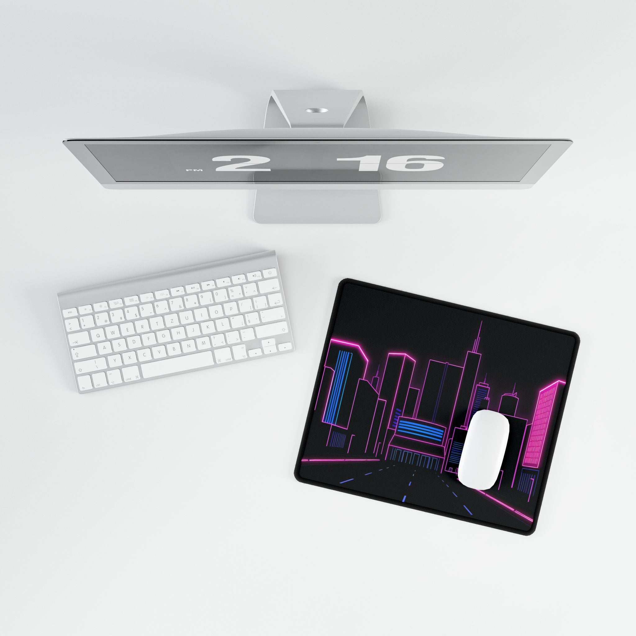 Neon night - Desk Mat