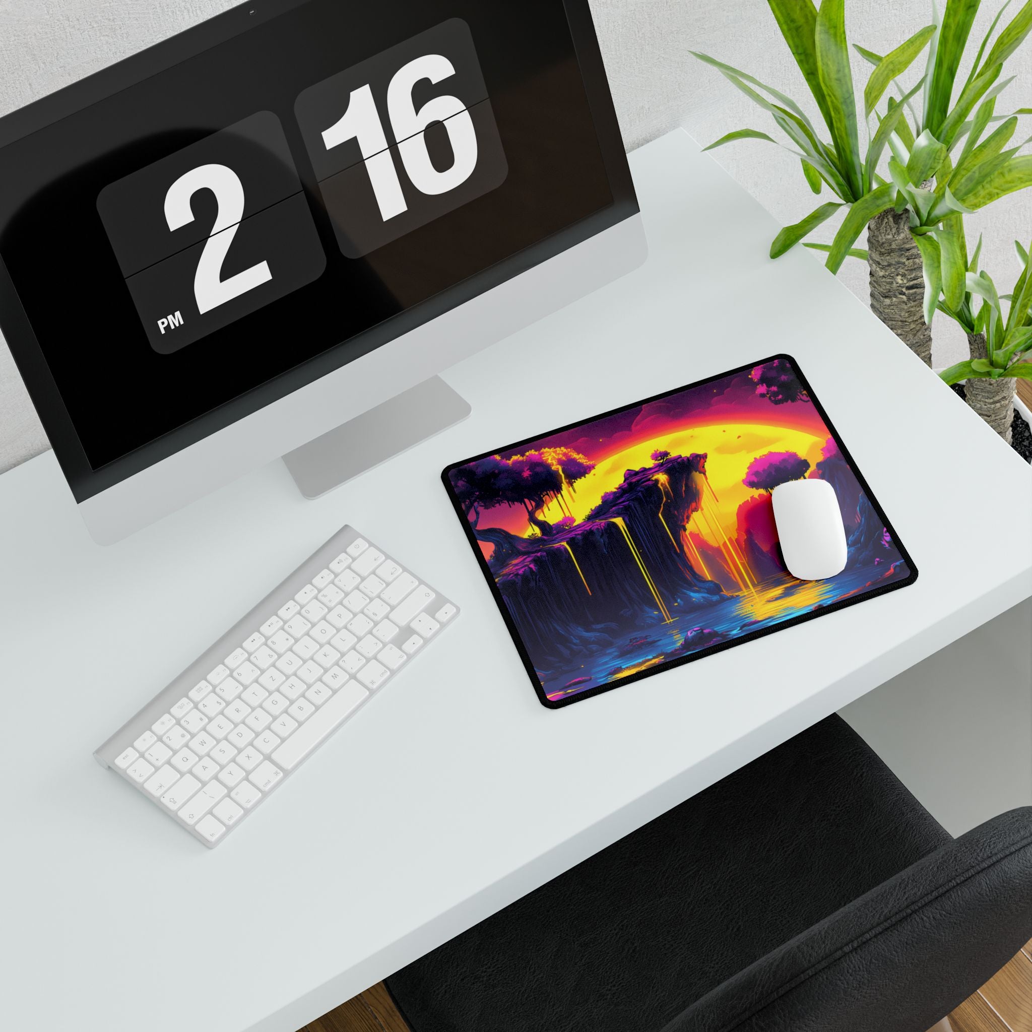 Trippy River - Desk Mat