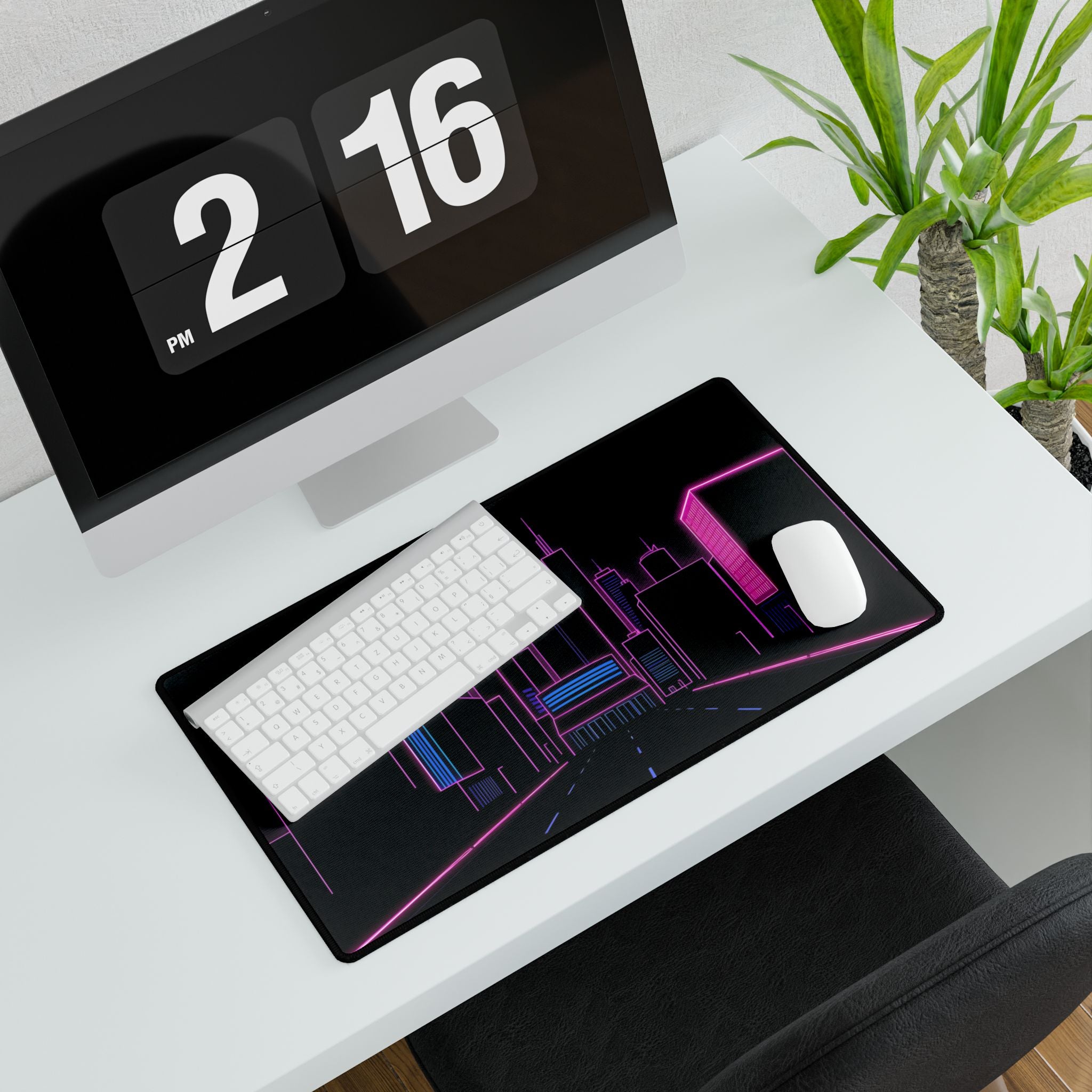 Neon night - Desk Mat