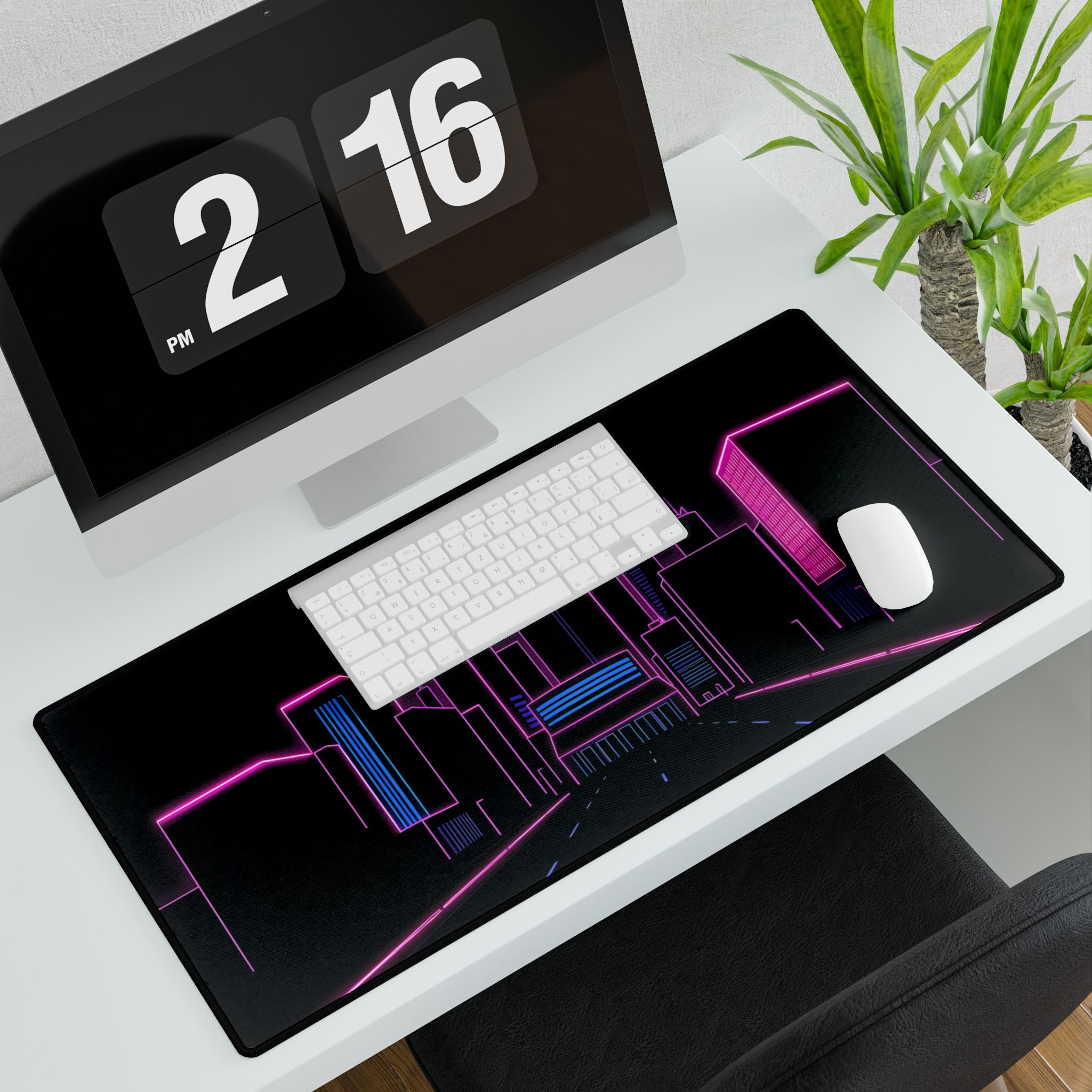 Neon night - Desk Mat